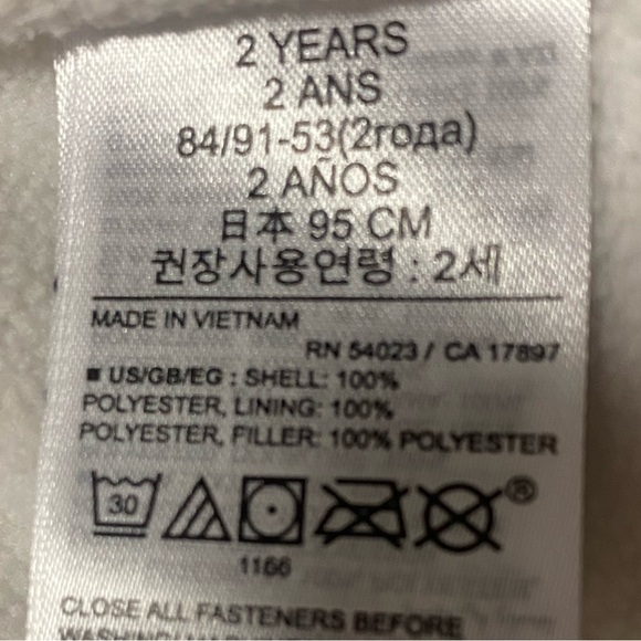 Baby Gap Ivory Iridescent Puffer Jacket Size 2yrs - Picture 7 of 7